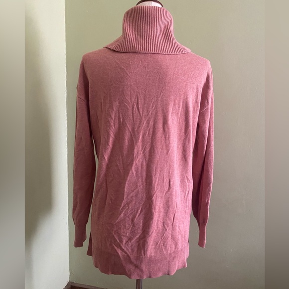 NWT Perfect Ann Taylor Loft Soft Cotton Blend Cowl Pink Peach Sweater - Picture 2 of 7